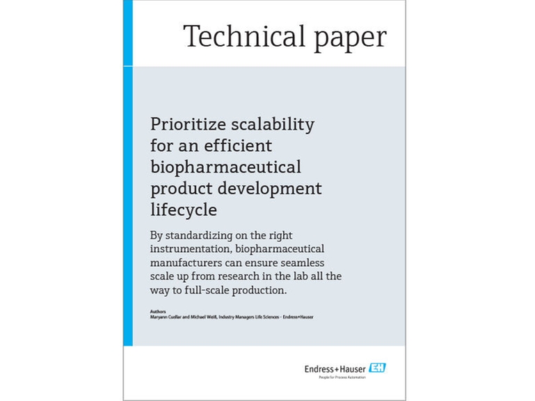 Tekninen paperi, inline-analyysi, skaalattavuus, Raman, Memosens, digitaaliset anturit, pienoiskuva Pienoiskuva biolääketieteen skaalautuvuuden teknisestä paperista.